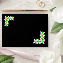 Minimalist White and Green Flower
