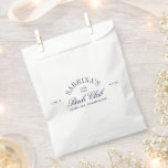 Minimalist White Bachelorette Favour Favour Bags<br><div class="desc">Simple, elegant, and effortlessly chic — these white favour bags bring a polished touch to your bachelorette celebration. Featuring classic navy country club-inspired typography. Fully editable — personalise the name, date, or wording to suit your weekend plans. Coordinates with the full “Bach Club • Luxury Bachelorette Party” Collection — tap...</div>