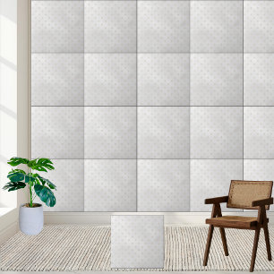 Minimalist White & Beige Polka Dot  Tile