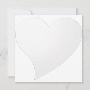 Minimalist white big heart Valentine's day card