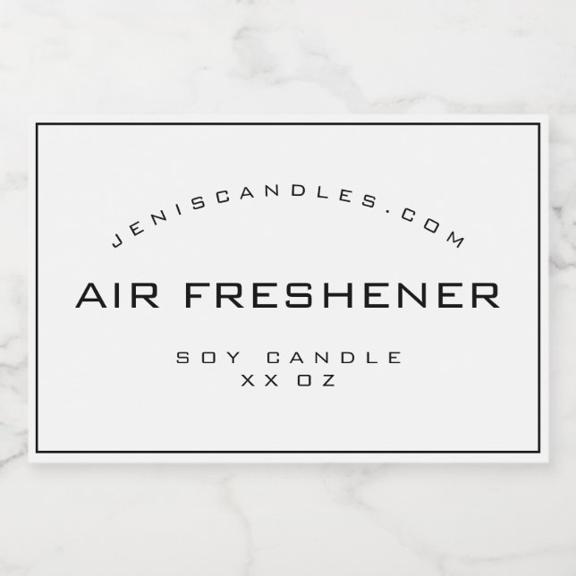 Minimalist White Black Border Simple Style Candle Food Label (Single Label)