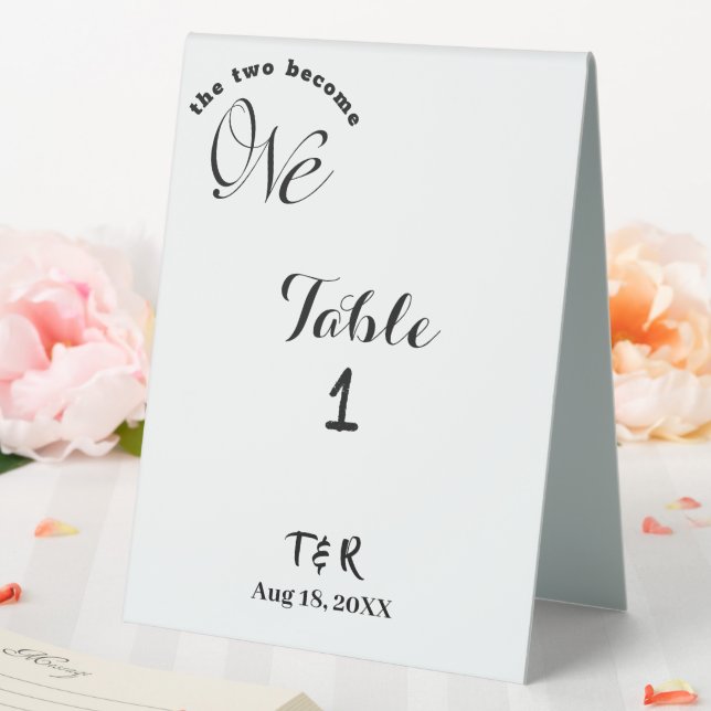 Minimalist White & Black Two Become One  (In SItu (Wedding))