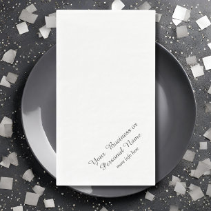 minimalist white - branded custom napkin