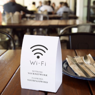 Minimalist White Business Cafe Wi-Fi