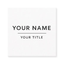 Minimalist White Business Card – Customisable Desi