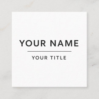 Minimalist White Business Card – Customisable Desi