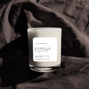 Minimalist White Candle Label