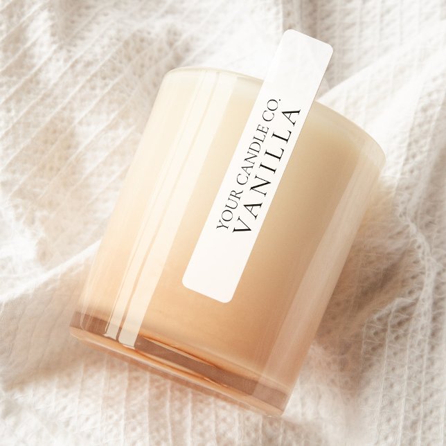 Minimalist White Candle Label (Creator Uploaded)