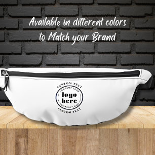 Minimalist White Company Logo Business Promotional Bum Bags