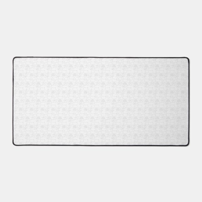 Minimalist White Desk Mat | Modern Workspace (Front)
