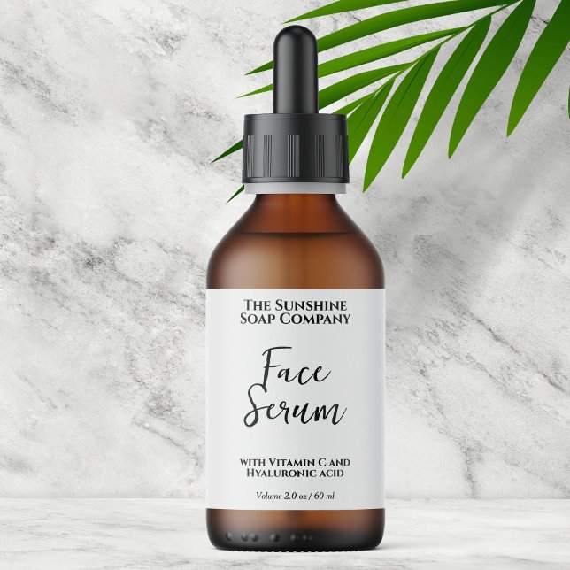 Minimalist White Dropper Bottle Label (Creator Uploaded)