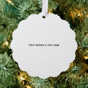 Minimalist White Elegant for Any Occasions Tree Decoration Card
