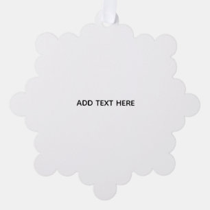 Minimalist White Elegant for Any Occasions Tree Decoration Card