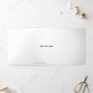 Minimalist White Elegant for Any Occasions Tri-Fold Announcement