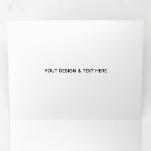 Minimalist White Elegant for Any Occasions Tri-Fold Announcement