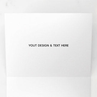 Minimalist White Elegant for Any Occasions Tri-Fold Announcement