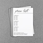 Minimalist White Faux Silver Line Beauty Menu<br><div class="desc">Elegant menu brochure template design for beauty related professionals. Simple elegant design with faux silver/black line and white background. Clean elegant design. If you need any help to customise this product,  please contact us.</div>
