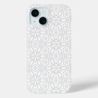 Minimalist White Floral Pattern iPhone 15 Pro Max