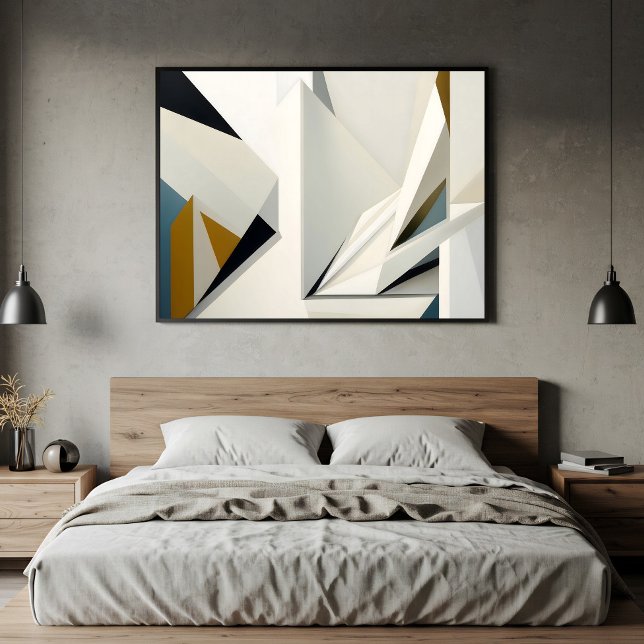 Minimalist White Geometry Shapes Poster (Creator Uploaded)