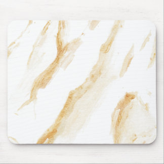 Minimalist White & Golden Marble Mouse Mat