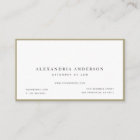 Minimalist White Lawyer Professional Business Card
