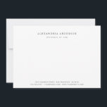 Minimalist White Lawyer Professional Note Card<br><div class="desc">This simple and minimalist personalised stationery note card features your name and information in black on white background. Personalise it for your needs. Perfect for executives,  accountants,  lawyers,  realtors,  financial analysts,  consultants,  graphic designers,  writers,  interior designers,  and any business professionals. You can find matching products at my store.</div>