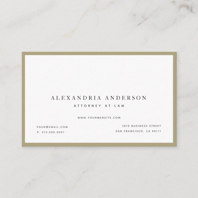 Minimalist White Lawyer Professional Oceania Business Card (Front)