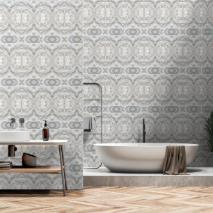 Minimalist White Marble Wave – Modern Marble Wallpaper