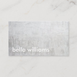 Minimalist white modern light grey cement concrete business card