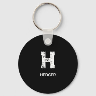 MINIMALIST WHITE ONE LETTER MONOGRAM NAME BLACK KEY RING