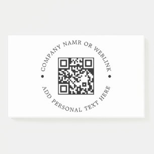 Minimalist White QR Business Note Design
