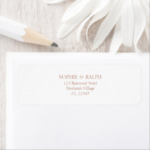 Minimalist White Return Address Label
