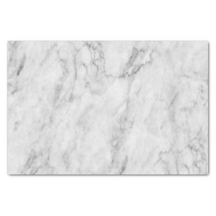 Minimalist White Silver and Grey Textured Marble Tissue Paper