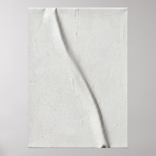 Minimalist White Textured Artwork Poster