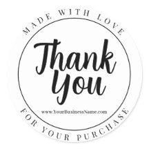 Minimalist White Thank You For Your Purchase