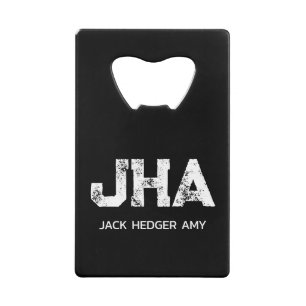 MINIMALIST WHITE THREE LETTER MONOGRAM NAME BLACK