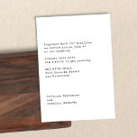 Minimalist White Typewriter Typography Wedding Invitation<br><div class="desc">Minimalist White Typewriter Typography Wedding Invitation with RSVP website details.</div>