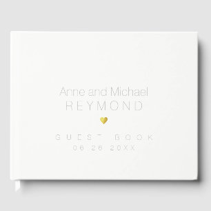 Minimalist White Weddings  Guest Book