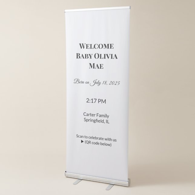 Minimalist White Welcome Sign Template (3/4)