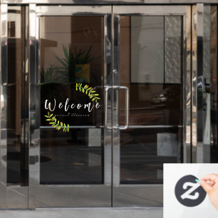 Minimalist White Welome  Window Cling