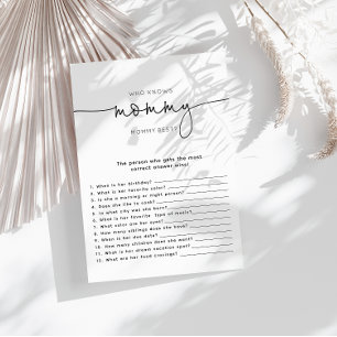 Minimalist Who Knows Mummy Best Shower Game