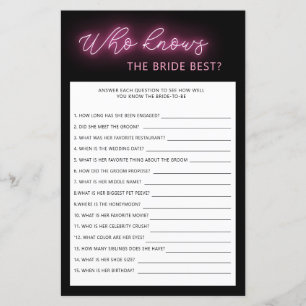 Minimalist who knows the bride best bridal shower