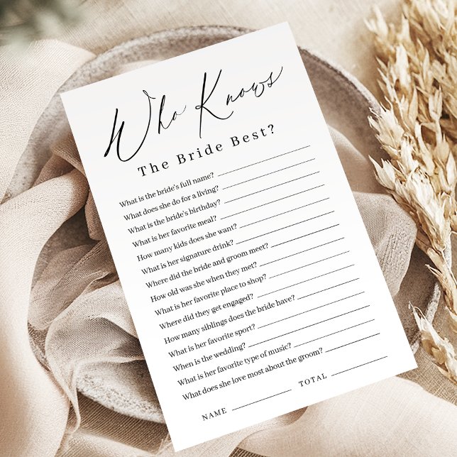 Minimalist who knows the bride best game (Minimalist who knows the bride best game)