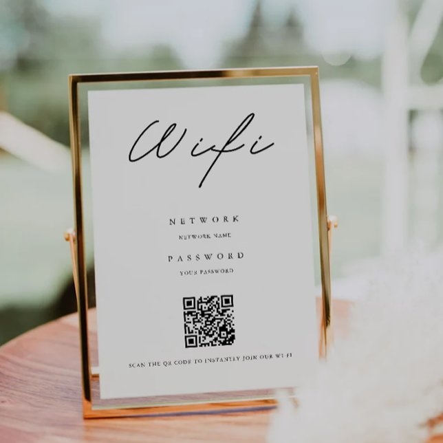 Minimalist Wifi Code, QR Code Wifi Connect  Invitation (Minimalist Wifi Code, QR Code Wifi Connect Invitation)