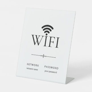 Minimalist Wifi Network Password Sign 