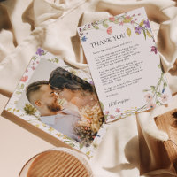 Minimalist Wild Flower Photo Wedding
