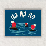Minimalist wild swimming with friends Christmas Holiday Card<br><div class="desc">👉 Put a smile on a face with this minimalist wild swimming at Christmas with friends in woolly hats! Ho ho ho! - Simply click to personalise this design 🔥 My promises - This design has unique hand drawn elements (drawn my me!) - It is designed with you in mind...</div>