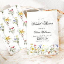 Minimalist Wildflower Bridal Shower