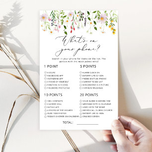 Minimalist wildflower what's on your phone game