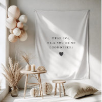 Minimalist Will You Be My Godmother Proposal